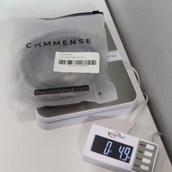 Commense Silver Ring Detail Faux Leather Belt M/L Black 1" Minimalist Modern - Picture 8 of 8